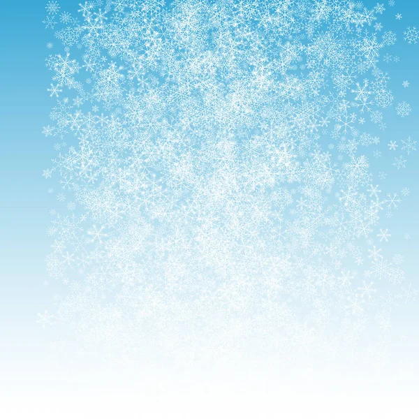 Plata Copo Nieve Vector Fondo Azul Nueva Textura Nevada Diseño — Foto de Stock