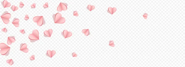 Maroon Color Heart Vector Transparent Panoramic Backgound Love Papercut Card — Stock fotografie
