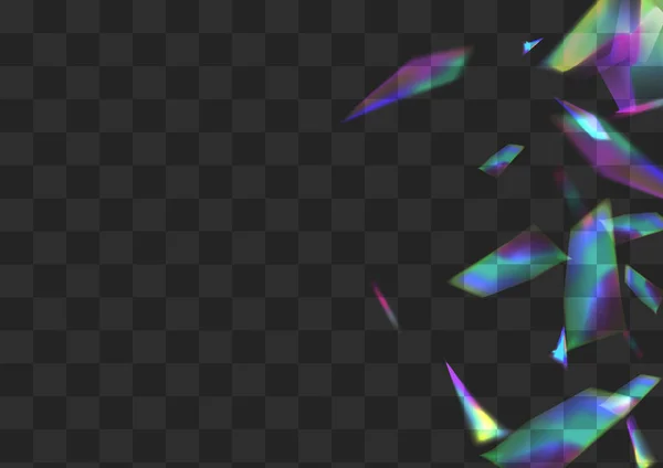 Hologramm Glitch Vector Transparenter Hintergrund Rainbow Blur Laser Template Glänzende — Stockfoto