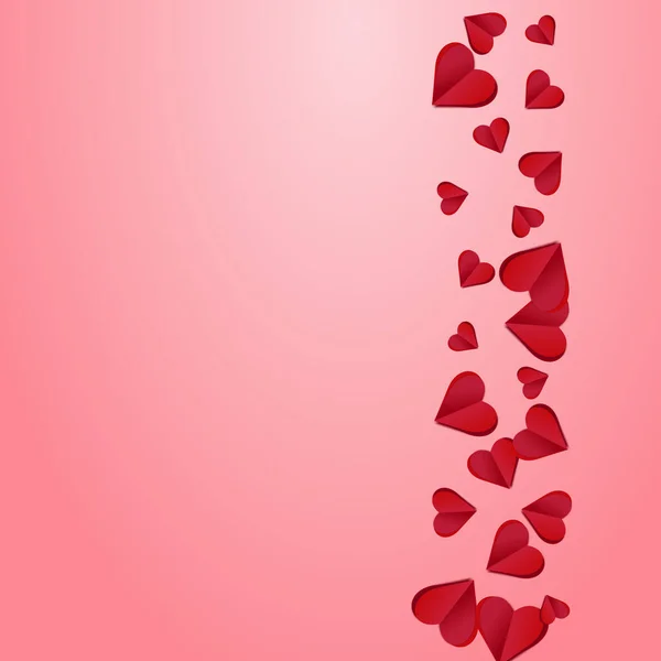 Rode Harten Vector Pink Backgound Verjaardagskaartje Illustratie Bourgogne Happy Heart — Stockfoto