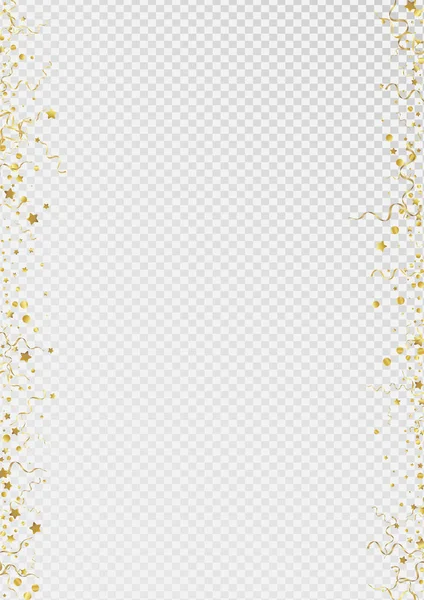 Golden Star Anniversary Vector Fundo Transparente Cartaz Fita Celebração Streamer — Fotografia de Stock