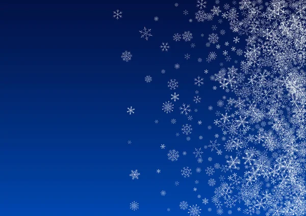 Silver Snow Vector Sfondo Blu Texture Astratta Delle Nevicate Striscione — Foto Stock