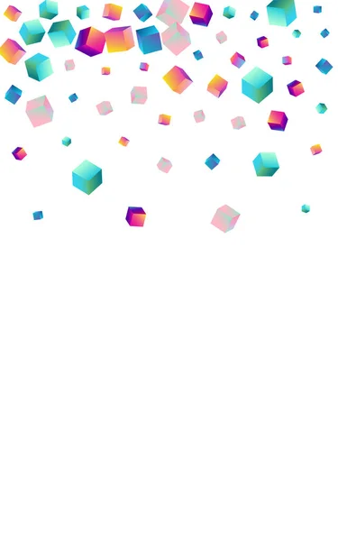 Holographic Confetti Vector White Background Plantilla Rombo Geométrico Degradado Presentación — Foto de Stock