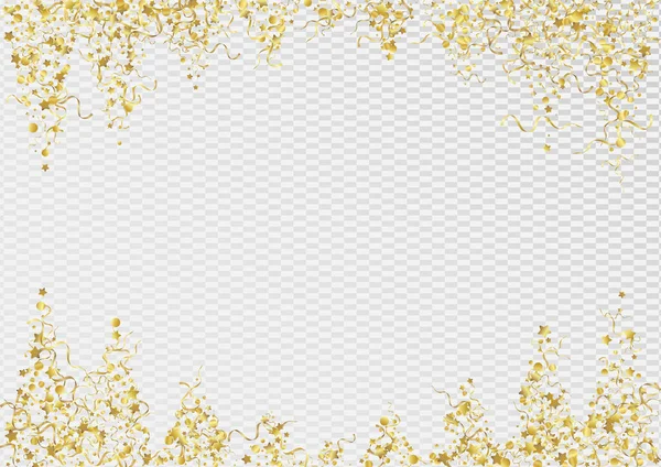 Golden Serpentine Festive Vector Fundo Transparente Convite Streamer Carnaval Design — Fotografia de Stock