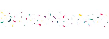 Beyaz Renkli Kağıt Festivali Panoramik Beyaz Arkaplan. Davetiye elementleri dokusu. Konfeti Geçmişi 'ni kutlayın. Yeşil Smear Üst Davetiyesi.