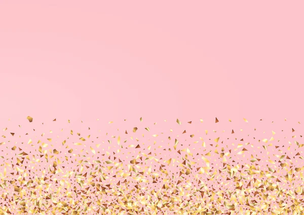 Yellow Sparkle Light Vector Rosa Hintergrund Jubiläumsdreieck Postkarte Goldfolie Luxus — Stockfoto