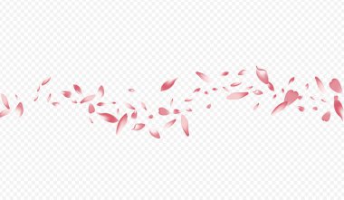 Pembe Yaprak Vektörü Şeffaf Arkaplan. Rose Fall İllütü. Çiçekli Uçan Bayrak. Taç Japon Kapağı. Hafif Konfeti Hava Posteri.