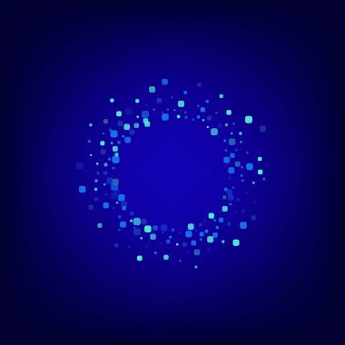 Mavi Hücre Mavi Vektör Arkaplanını Kutla. Karnaval Parçacık Duvar Kağıdı. Soyut Kare Kartı. Turkuaz Bağımsızlık Kartpostalı.