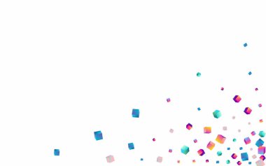 Gradyan Tuğla Vektörü Beyaz Arkaplan. Sanal Soyut Rhombus Duvar Kağıdı. Metal elementi kağıdı. Çok Renkli Konfeti Parlak Şablonu.