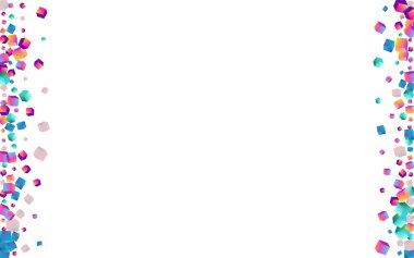 Parlak Element Vektörü Beyaz Arkaplan. Parlak Grafik Kutusu Sunumu. Geometrik Blok Kağıdı. Gradyan Küp Metal Deseni.