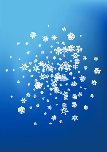 Bílé Sněhové Vektorové Modré Pozadí Padající Sněhová Textura Stříbrná Magie — Stock fotografie