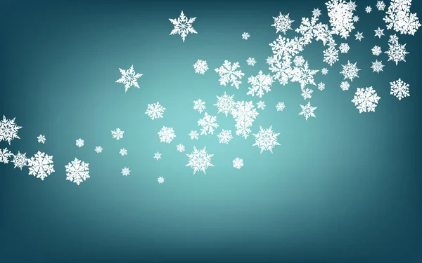 Grijze Sneeuwvlok Panoramische Vector Blauwe Achtergrond Kerst Sneeuw Ontwerp Zilver — Stockfoto