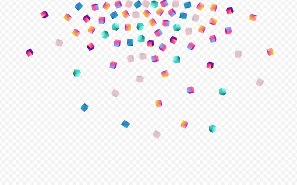 Multicolore Brick Vector Fond Transparent Motif Graphique Irisé Confettis Résumé — Photo