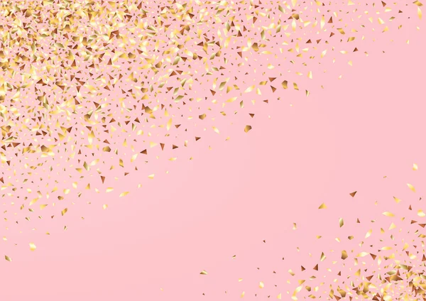 Gold Splash Festive Vector Fond Rose Design Pluie Vacances Golden — Photo