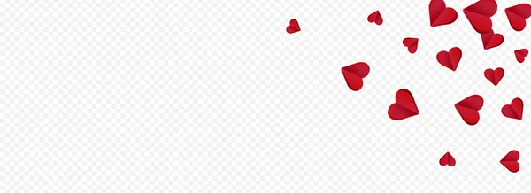 Red Heart Vector Transparenter Panoramahintergrund Dekoration Papercut Wallpaper Vorhanden Maroon — Stockfoto