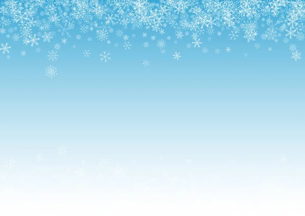 Silber Schneeflocke Vector Blue Hintergrund Weihnachten Schnee Banner Graue Himmel — Stockfoto