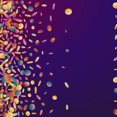 Rainbow Round Independence Purple Background. Unicorn Invitation Circle Card. Fun Pattern. Magic Transparent Backdrop.