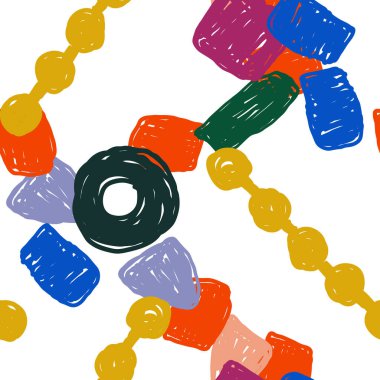 Color Sport Vector Seamless Pattern. Vivid Modern Scribble Illustration. Green And Purple Trendy Art. Contemporary Doodle Poster.