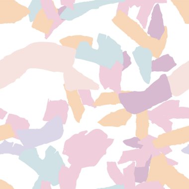 Bright Terrazzo Wall Vector Seamless Pattern. Colorful Terrazzo Tile Design. Peach and Violet Concrete Postcard.