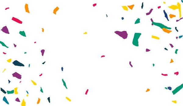 色の紙は白の背景を祝う フェスティバルスミアイラスト 楽しいペイントデザイン レインボー コンフェッティ Fallingfestival Texture — ストック写真