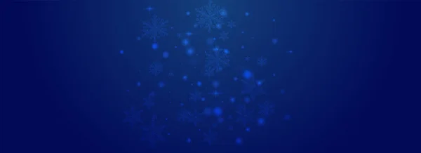 White Snow Vector Pnoramic Blue Hintergrund Glänzende Weihnachtsschneefall Postkarte Weihnachtskonfetti — Stockfoto