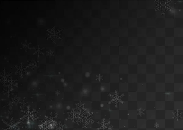 Прозрачный Вектор Снегопада Световой Снежный Флаг Новый Серебряный Праздник Праздничный — стоковое фото