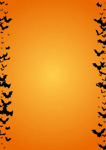 Black Vampire Holiday Vector Orange Background Monster Grunge Design Scary — Stockfoto