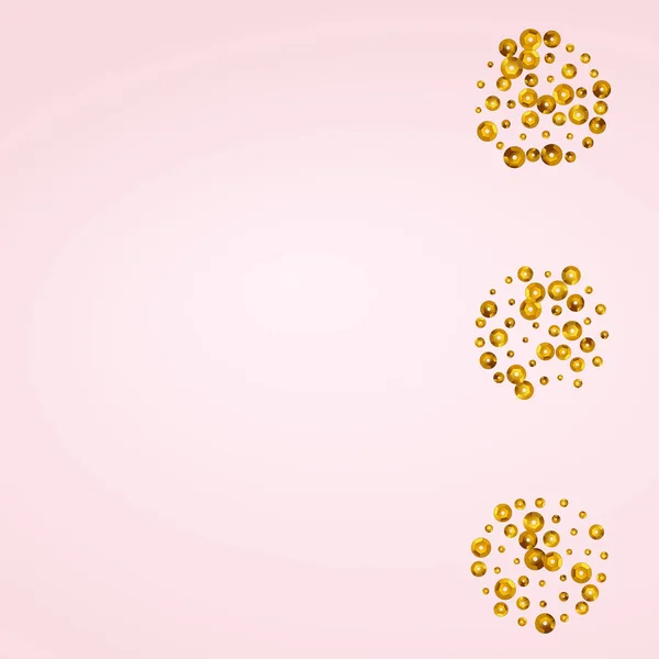 Golden Shine Paper Vector Pink Background Isolated Sequin Illustration Yellow — Stockfoto