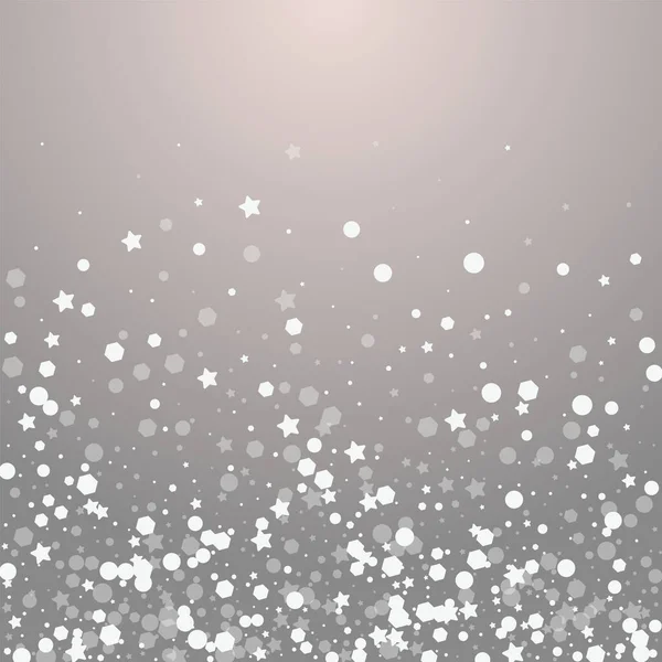 Overlay Snowfall Vector Grey Background White Xmas Flake Banner Falling — Stockfoto