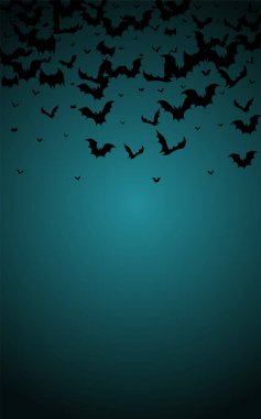 Kara Yarasa Grunge Vektör Mavi Arkaplan. Canavar Gölge Arkaplanı. Korkunç Kanat Şablonu. Gotik Uçucu.