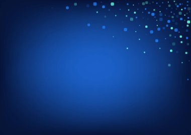 Turkuaz Meydanı Dekorasyonu Mavi Vektör Arkaplanı. Düşen Konfeti Çizimi. Davetiye Parçacık Tasarımı. Mavi Kutlama Deseni.