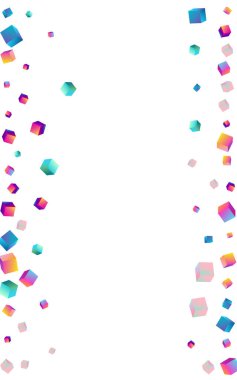 Gradyan Blok Vektörü Beyaz Arkaplan. Gökkuşağı Metal Broşürü. Grafik Çokgen Şablonu. Parlak Rhombus Soyut Deseni.