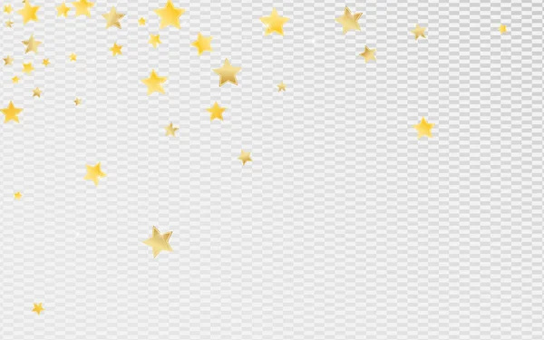 Golden Twinkle Stars Vector Fundo Transparente Padrão Gráfico Brilho Sky — Fotografia de Stock