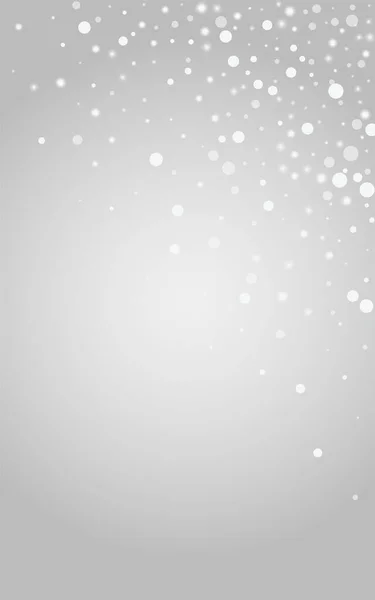 Překrýt Vločkový Vektor Šedé Pozadí White Shine Confetti Design Winter — Stock fotografie