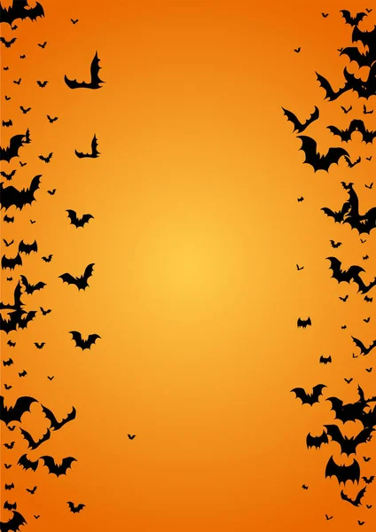 Black Dracula Fly Vector Orange Background Vampire Decor Banner Жахливий — стокове фото