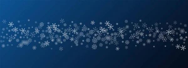 グレーの降雪ベクトル青の背景 クリスマス スノー バナー 銀の新しい背景 魔法の雪の結晶透明 — ストック写真