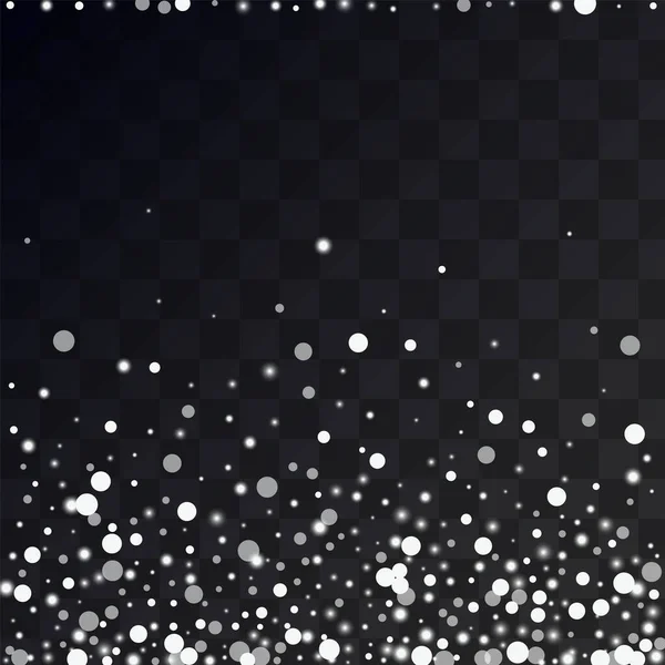 Silver Snowflake Vector Transparent Bakgrund Abstrakt Snöbanner Grå Ljusstruktur Xmas — Stockfoto