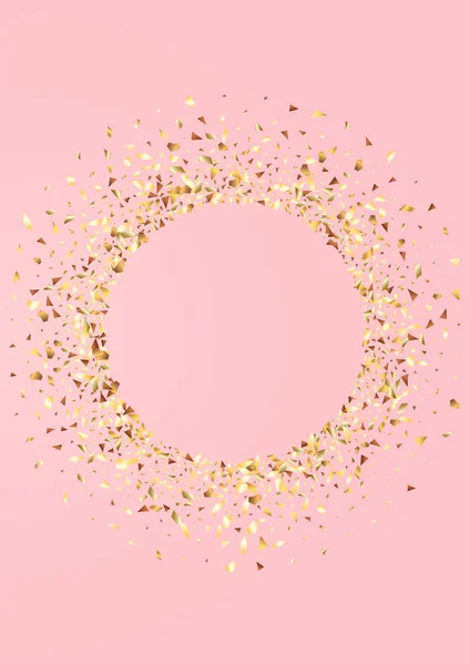 Arany Sequins Papír Vektor Rózsaszín Háttér Boldog Confetti Meghívót Arany — Stock Fotó