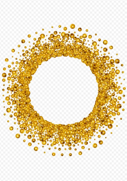 Gold Splash Christmas Vector Fondo Transparente Banner Polvo Ligero Confetti —  Fotos de Stock