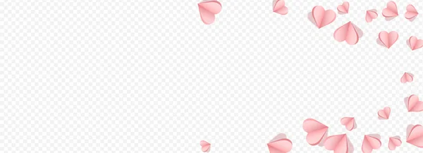 Burgundský Srdeční Vektor Transparentní Panoramatický Backgound Narozeniny Confetti Frame Karta — Stock fotografie