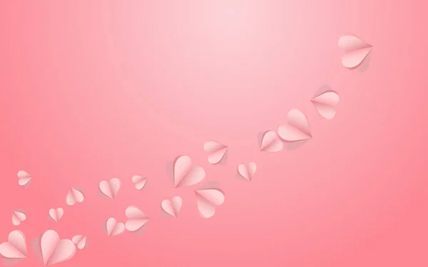 Maroon Color Hearts Vector Pink Backgound Happy Heart Border Rotes — Stockfoto