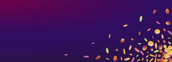 Tęczowy Splash Celebration Panoramiczne Fioletowe Tło Kolorowy Baner Polka Effect — Zdjęcie stockowe