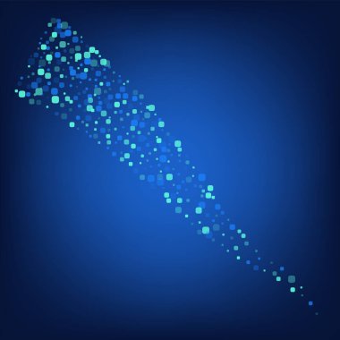 Mavi Hücre Davetiyesi Mavi Vektör Arkaplanı. Bağımsızlık Meydanı dokusu. Kutlama Konfeti Kartpostalı. Turkuaz Top Kart.