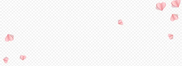 Rosafarbener Konfetti Vektor Mit Transparentem Panorama Hintergrund Romantische Herzvorlage Kastanienbraun — Stockfoto