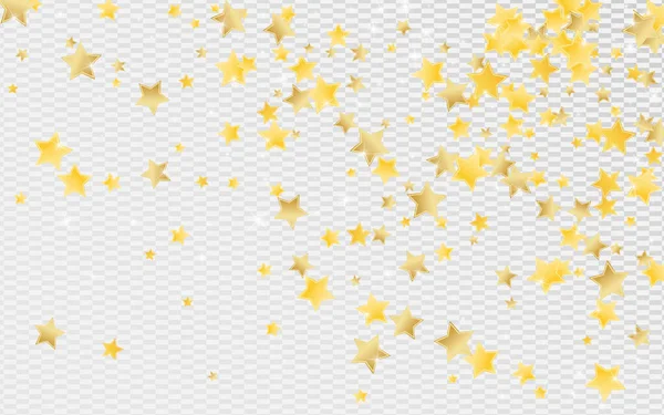 Zlaté Magické Hvězdy Vektor Průhledné Pozadí Luxusní Okraj Třpytu Vzor — Stock fotografie