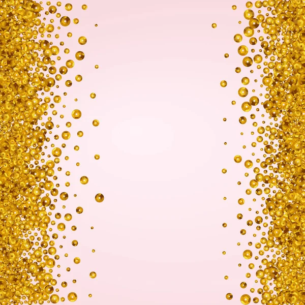 Yellow Dust Vector Vector Pink Background Effect Sequin Invitation Golden — Stock Photo, Image