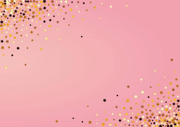 Golden Dust Vector Pink Background Ilustração Brilho Natal Ouro Papel — Fotografia de Stock