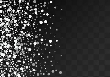 Beyaz Kar yağışı Vektörü Şeffaf Arkaplan. Tatil Kar Tanesi dokusu. Gümüş Işık Arkaplanı. Düşen Kar Deseni.