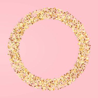 Altın Folyo Lüks Vektör Pembe Arkaplan. Holiday Splash Davetiyesi. Altın Parıltı Efekti Duvar Kağıdı. Tinsel Noel İllüstrasyonu.