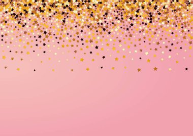 Yaldızlı Parlak Vektör Pembe Arkaplan. Sarı Galaksi Parıltı Şablonu. Sky Light Duvar Kağıdı. Altın Zarif Yıldız Deseni.